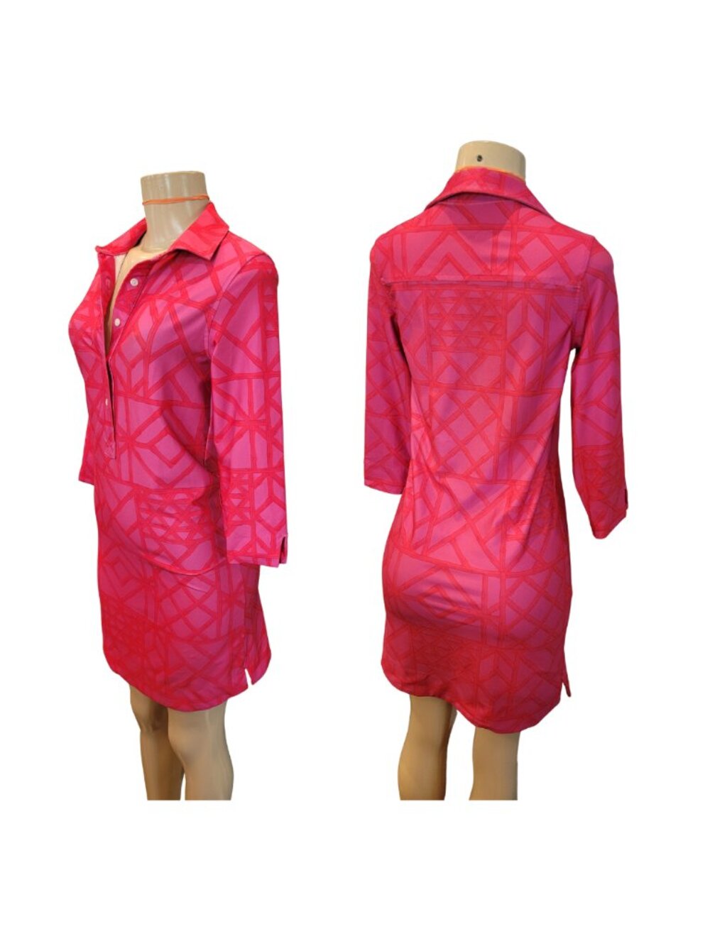 Vineyard Vines Sankaty Bamboo Lattice Margo Shirt Dress